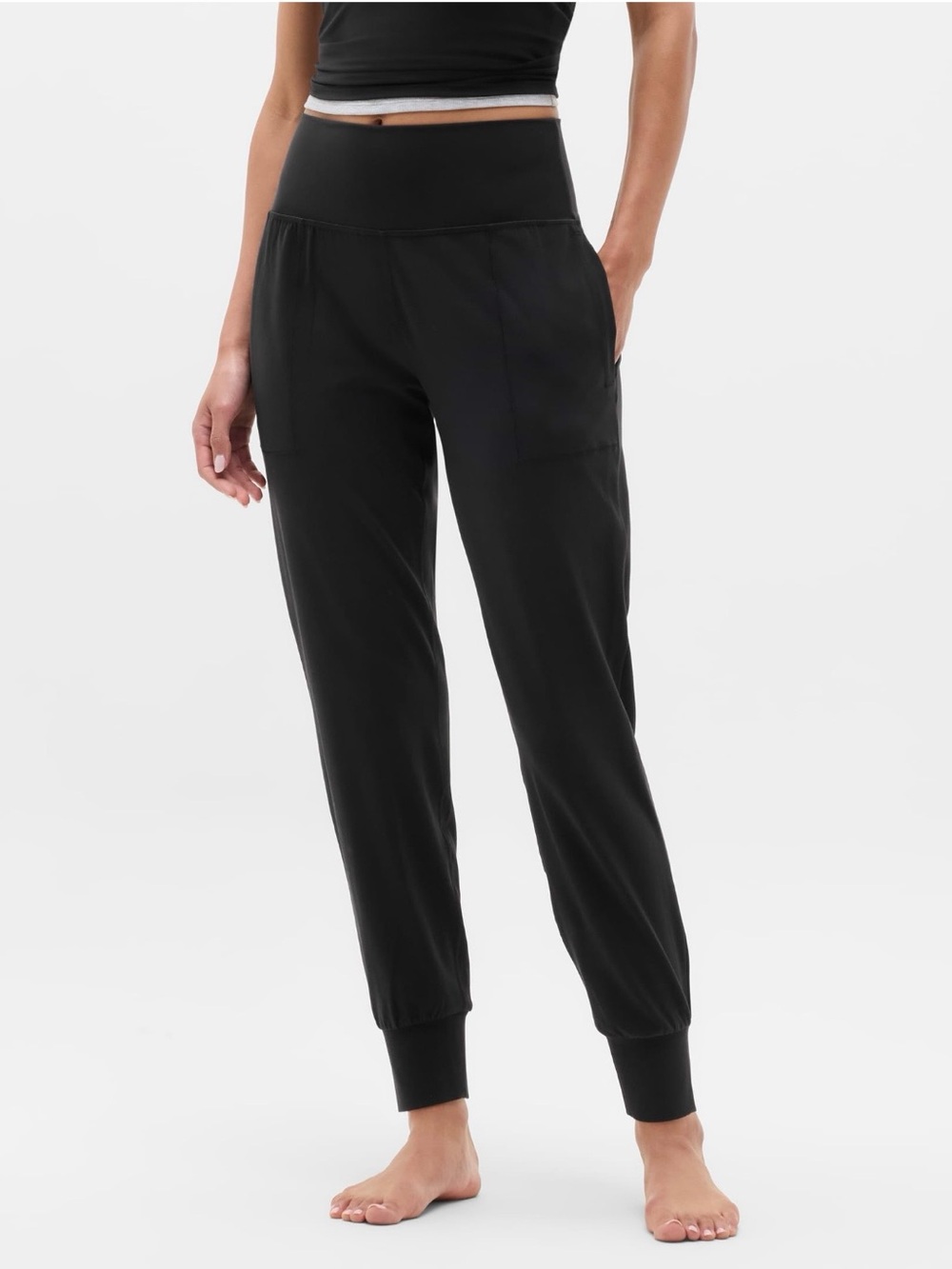 Athleta Black High-Rise Jogger Pants